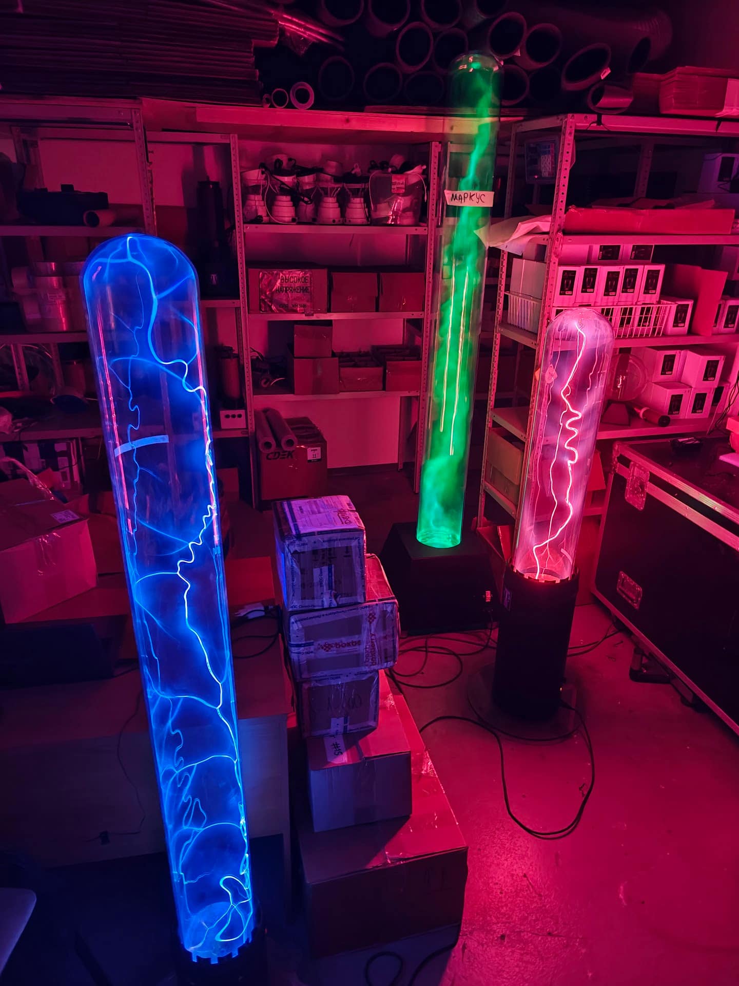 Real plasma glass - TeslaCoilPro workshop photograph